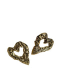 TEXTURED HEART STUDS