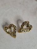 Textured Heart Studs