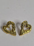TEXTURED HEART STUDS