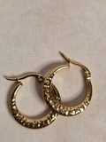 Hammered Gold Hoops