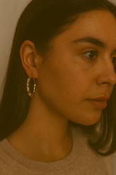 Golden Bamboo Hoops