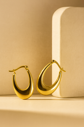 Golden Oval Hoops