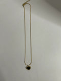 Black Heart Charm Necklace