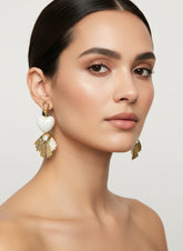 Golden Elegance with White Heart