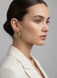 Squarish Gold Hoops