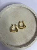 Squarish Gold Hoops