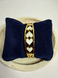 Charming White & Gold Mixed Hearts Bracelet