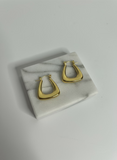 Squarish Gold Hoops