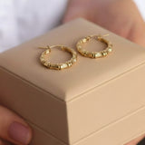Golden Bamboo Hoops