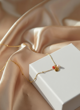 Ruby & Pearl Charm Chain