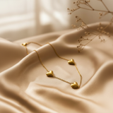 Three Hearts Delight Gold Bracelet