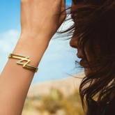 Diamond Thunder Golden Bracelet