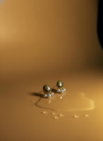 Golden Oval with Pearls