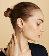 Golden Bamboo Hoops