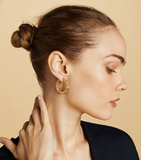 Golden Bamboo Hoops