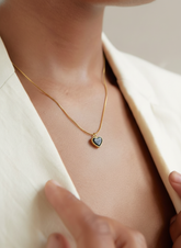 Black Heart Charm Necklace