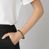 Black Geo Enamel Kada