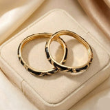 Black Geo Enamel Kada