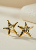 Golden Starfish Studs
