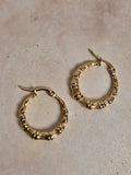Golden Bamboo Hoops