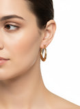 Hammered Gold Hoops