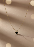Black Heart Charm Necklace