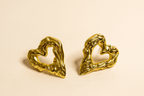 TEXTURED HEART STUDS
