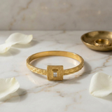 Diamond Emblem Textured Square Bracelet