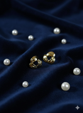 Golden Twisted Knot Studs