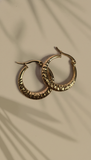 Hammered Gold Hoops