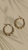 Golden Bamboo Hoops