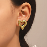 Textured Heart Studs