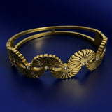 Elegant Half Flower Diamond Kada Bracelet