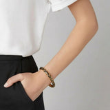 Black Geo Enamel Kada