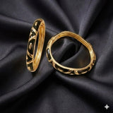 Black Geo Enamel Kada